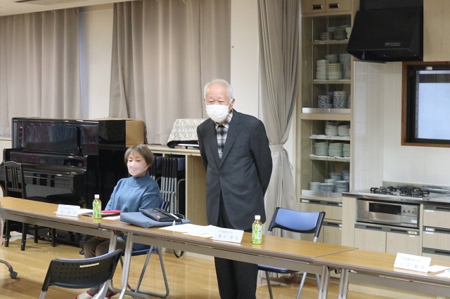 画像：蓮井会長のあいさつ