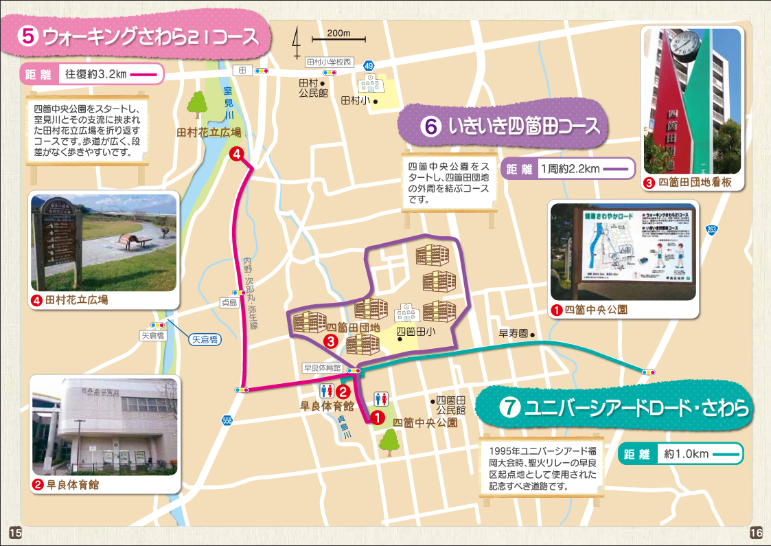 ウォーキングマップ ウォーキングさわら21コース