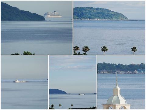 百道浜から博多湾を望む