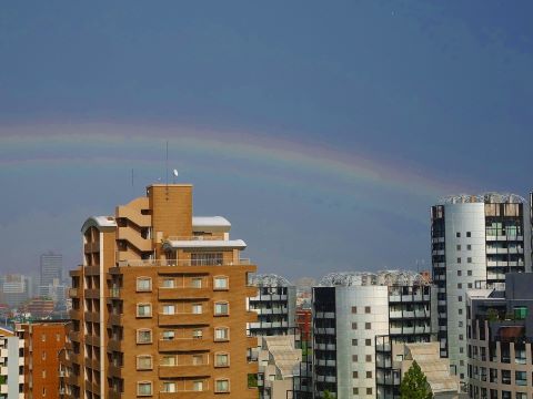 百道浜の虹