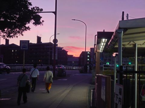 室見川の初秋の夕景１