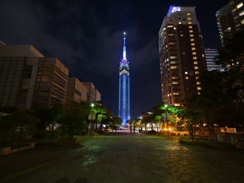 福岡タワーサザエさんイルミネーション７