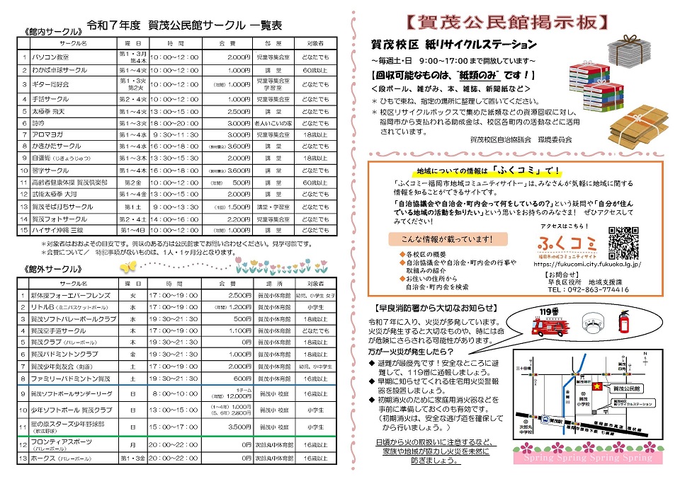 賀茂公民館だより２面