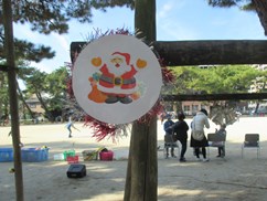サンタの絵の飾りの写真