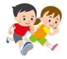 子どもが走るイラスト