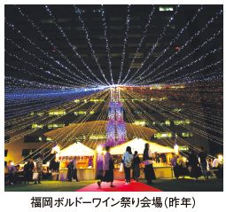 福岡ボルドーワイン祭り会場（昨年）