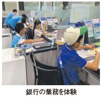 銀行の業務を体験