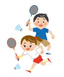 子どものバドミントンイラスト