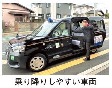タクシー車両写真(乗り降りしやすい車両)