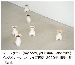 作品の写真　ソー・ソウエン《 my body, your smell, and ours》インスタレーション サイズ可変 2020年 撮影 井口忠正