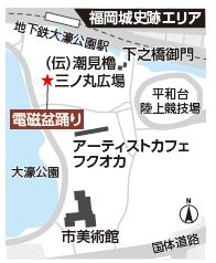 福岡城史跡エリアの地図