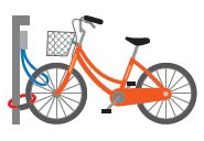自転車のツーロックイラスト