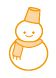 雪ダルマのイラスト