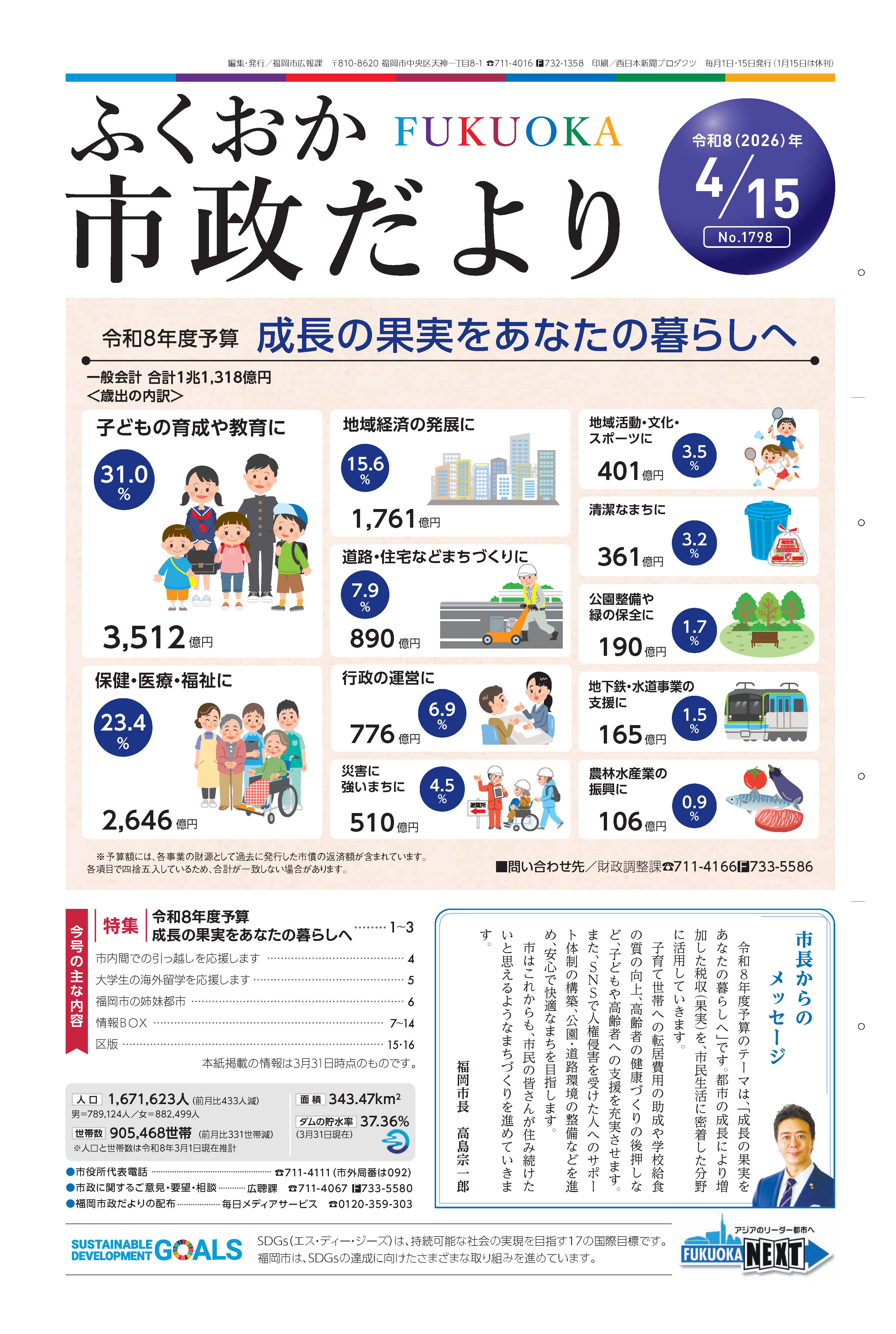 市政だより１面の紙面