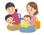 母子のイラスト