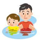 キッズ水泳教室のイラスト