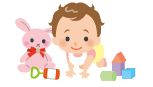 赤ちゃんとおもちゃのイラスト