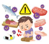 食中毒のイラスト