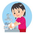 せっけんを使っての手洗いイラスト