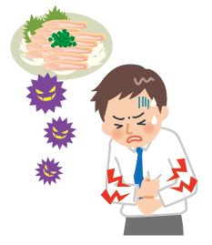 食中毒のイラスト