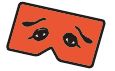 博多にわかのお面のイラスト