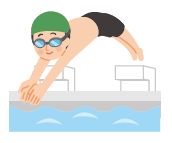 飛び込みスタートのイラスト