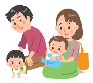 親子のイラスト
