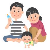 親子のイラスト