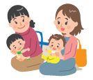 母子のイラスト