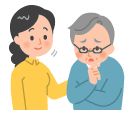 専門スタッフと高齢の相談者のイラスト