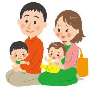 親子のイラスト