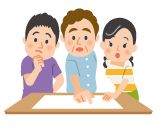 マップを見ているイラスト