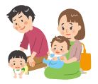 親子のイラスト