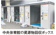 中央体育館の資源物回収ボックス