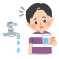 飲用井戸水をコップに入れたイラスト