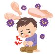 食中毒のイラスト