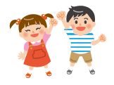 2人の子どものイラスト