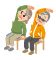 椅子に座って運動をしているイラスト