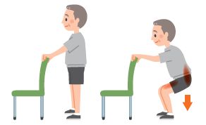 足腰の筋力アップトレーニングのイラスト