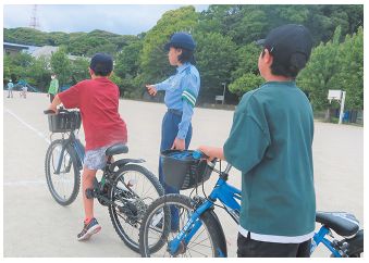 交通安全教室の写真