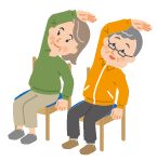 シニアの運動のイラスト