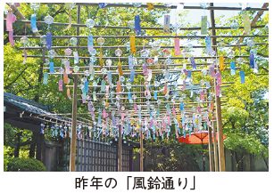昨年の「風鈴通り」の写真
