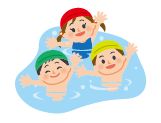 子どもがプールに入っている画像