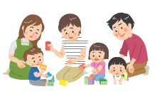 親子のイラスト
