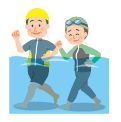 水中運動のイラスト