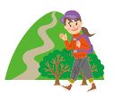 ハイキングのイラスト