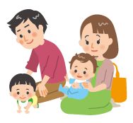 親子のイラスト
