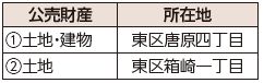 不動産を公売します