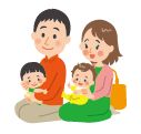 親子のイラスト