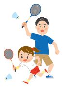 バドミントンのイラスト